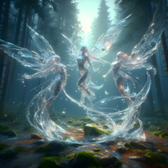 Magical mystical dancing fairies