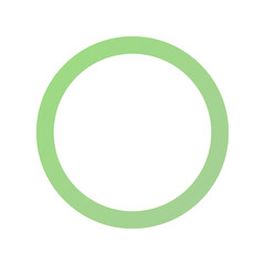 Abstract green gradient circle frame on transparent background
