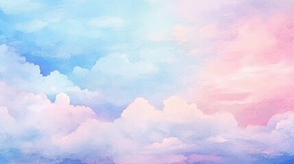Abstract cloud watercolor paint brush background