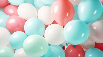 Fototapeta na wymiar Abstract background of rainbow colored balloons celebrating