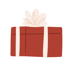 Set of Merry Christmas festive interior illustrations vector clipart, decorated Christmas tree, present, fireplace, xmas home decore, Flat style images.