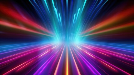 Abstract background with colorful neon glowing spectrum.