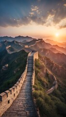 view of the spectacular Great Wall of China