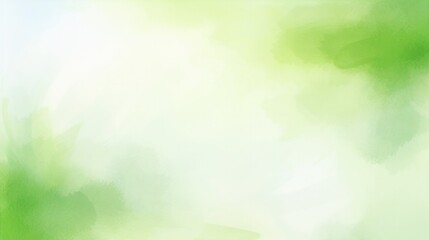 Fototapeta na wymiar Abstract blurred light watercolor fresh green eco background.