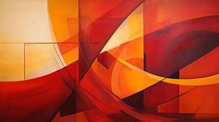 an artful composition where vibrant red and orange hues collide and blend, evoking a sense of passionate energy in the abstract backdrop.