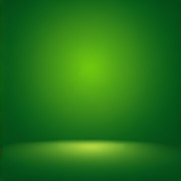 Use the background of an abstract blurred empty green gradient studio well.