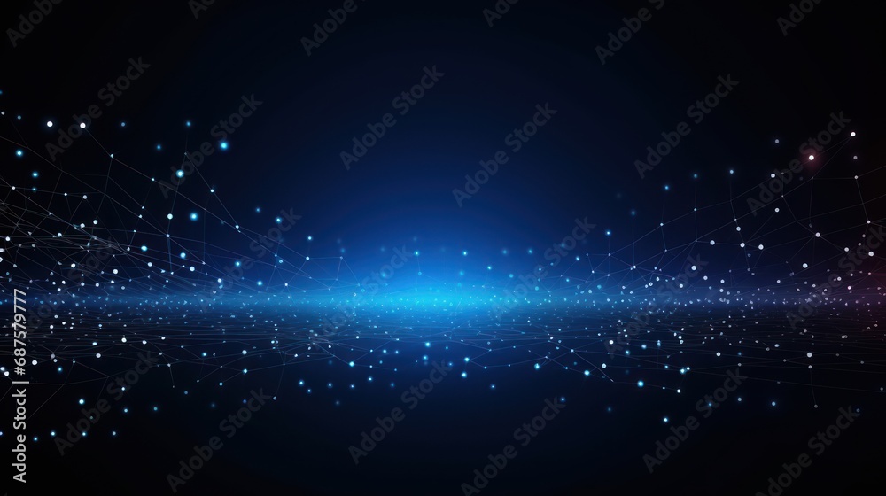 Poster futuristic digital innovation concept show particle abstract background