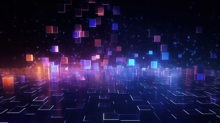 Futuristic Digital Innovation Concept Show Particle Abstract Background