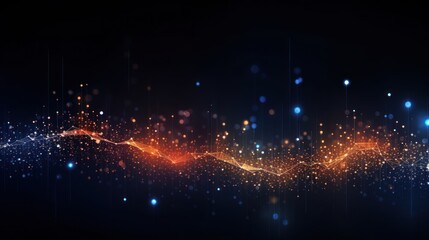 Modern IT Technology Show Evolving Particle Abstract Background