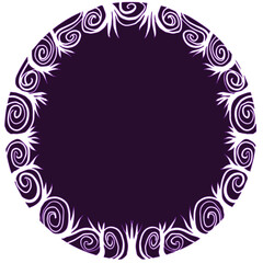 Abstract Aztec frame Tribal ethnic pattern circle in tattoo idea