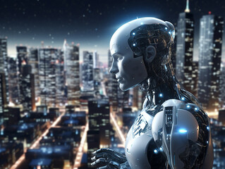 3D Humanoid Robot Thinking with Industrial Background