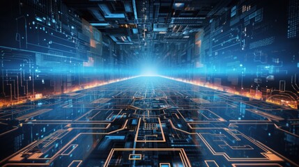 Obraz premium Synthesize Abstract Concepts in the Realm of IT Innovations