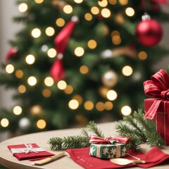 Obraz na płótnie Canvas christmas tree and gifts