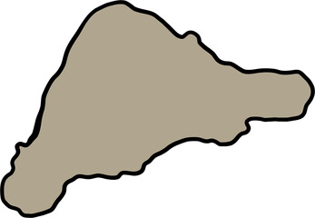 doodle freehand drawing of easter island map.