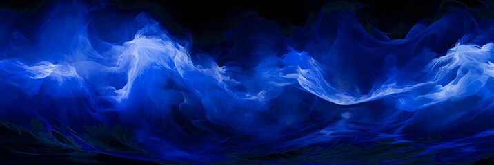 abstract, swirling smoke-like patterns in various shades of blue, creating a dynamic and fluid visual effect that resembles waves or flowing air