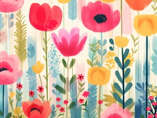 background with tulips - 687587986