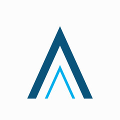 Letter V A VA Av Logo with triangle design illustration vector