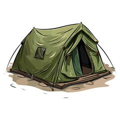 Military Tent Military Green Tent Tent Decoration Tent Illustration