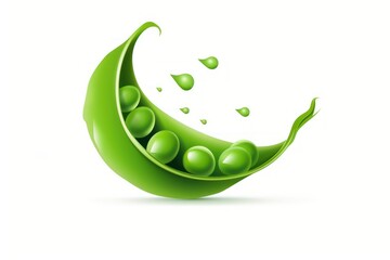 Peas icon on white background