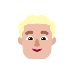 Man: Medium-Light Skin Tone, Blond Hair