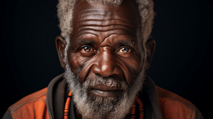 Hombre negro de tribu africana - obrazy, fototapety, plakaty