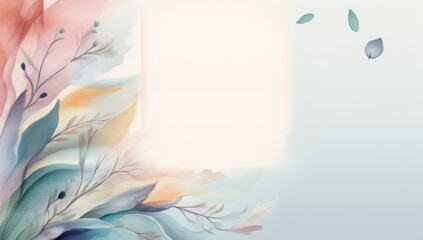  Pastel Petals: Minimalist Watercolor Floral Background