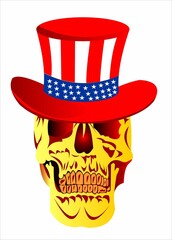 Skull and Uncle Sam American Dream