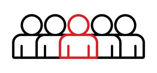 Symbol, ikona ludzi. Plik wektorowy. © robert6666