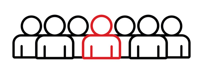 Symbol, ikona ludzi. Plik wektorowy. © robert6666