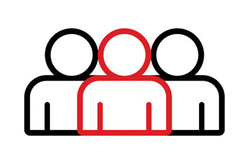 Symbol, ikona ludzi. Plik wektorowy.