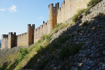 Defensive walls of convent of Christ in European TOMAR city at Santarem district of PORTUGAL © Jakub Korczyk