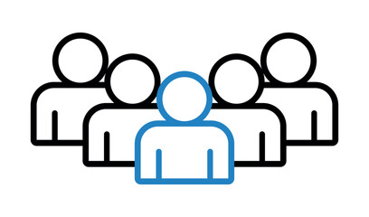 Symbol, ikona ludzi. Plik wektorowy.