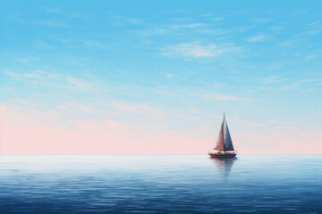 Obraz premium Sailing Serenity Under Azure Skies