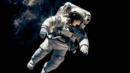 High quality isolated composite astronaut in space of real NASA images,Generative Ai