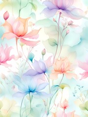 Fototapeta na wymiar watercolor floral background