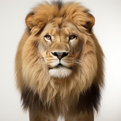 Regal Power Realistic Lion Head Hair Generative AI