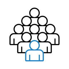 Symbol, ikona ludzi. Plik wektorowy.