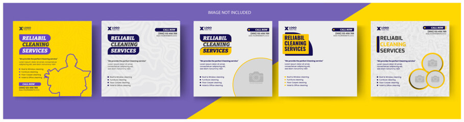 Cleaning service social media post banner, Corporate office and house cleaning service business promotion social media post, housekeeping, wash, clean, or repair service marketing flyer.
