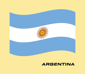 Flag Of Argentina, Argentina flag vector illustration, Argentina flag. Argentina fabric table flag