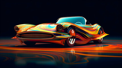 Beautiful modern abstract car art design,Generative Ai