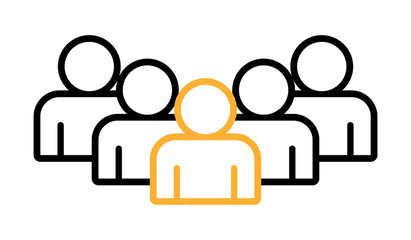 Symbol, ikona ludzi. Plik wektorowy. © robert6666