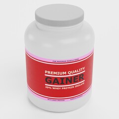 Realistic 3D Render of Gainer