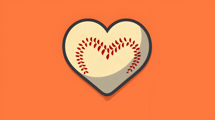 I heart Baseball vector iconGenerative Ai