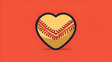 I heart Baseball vector iconGenerative Ai