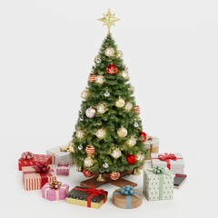 Realistic 3D Render of Christmas Tree