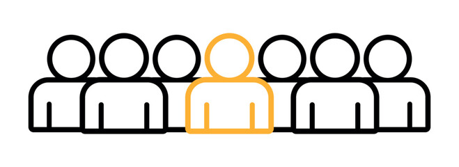 Symbol, ikona ludzi. Plik wektorowy. © robert6666