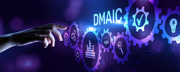 DMAIC SIx sigma lean manufacturing development technology concept.