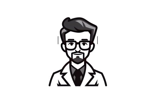 Research Scientist icon on white background