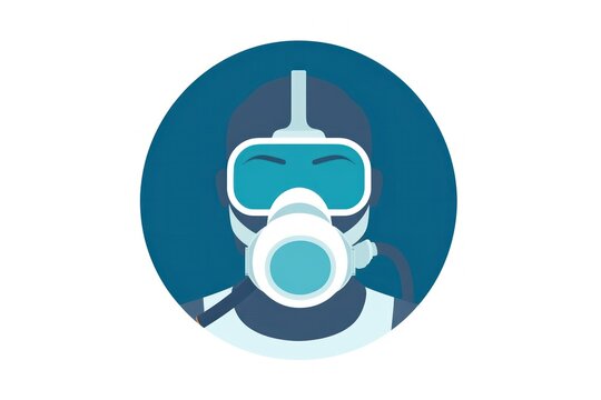 Respiratory Therapist Icon On White Background