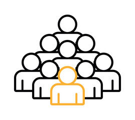 Symbol, ikona ludzi. Plik wektorowy.